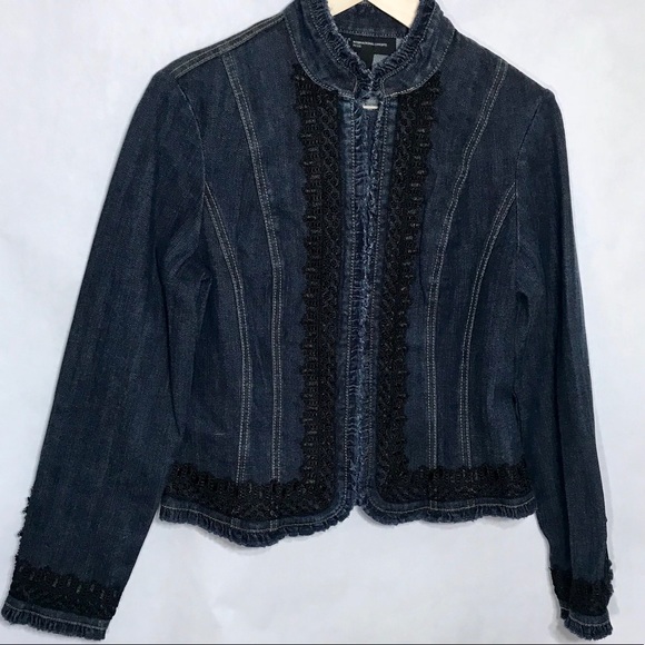 INC International Concepts Jackets & Blazers - 🌸5 for $25!🌸 INC embellished trim Jean Jacket